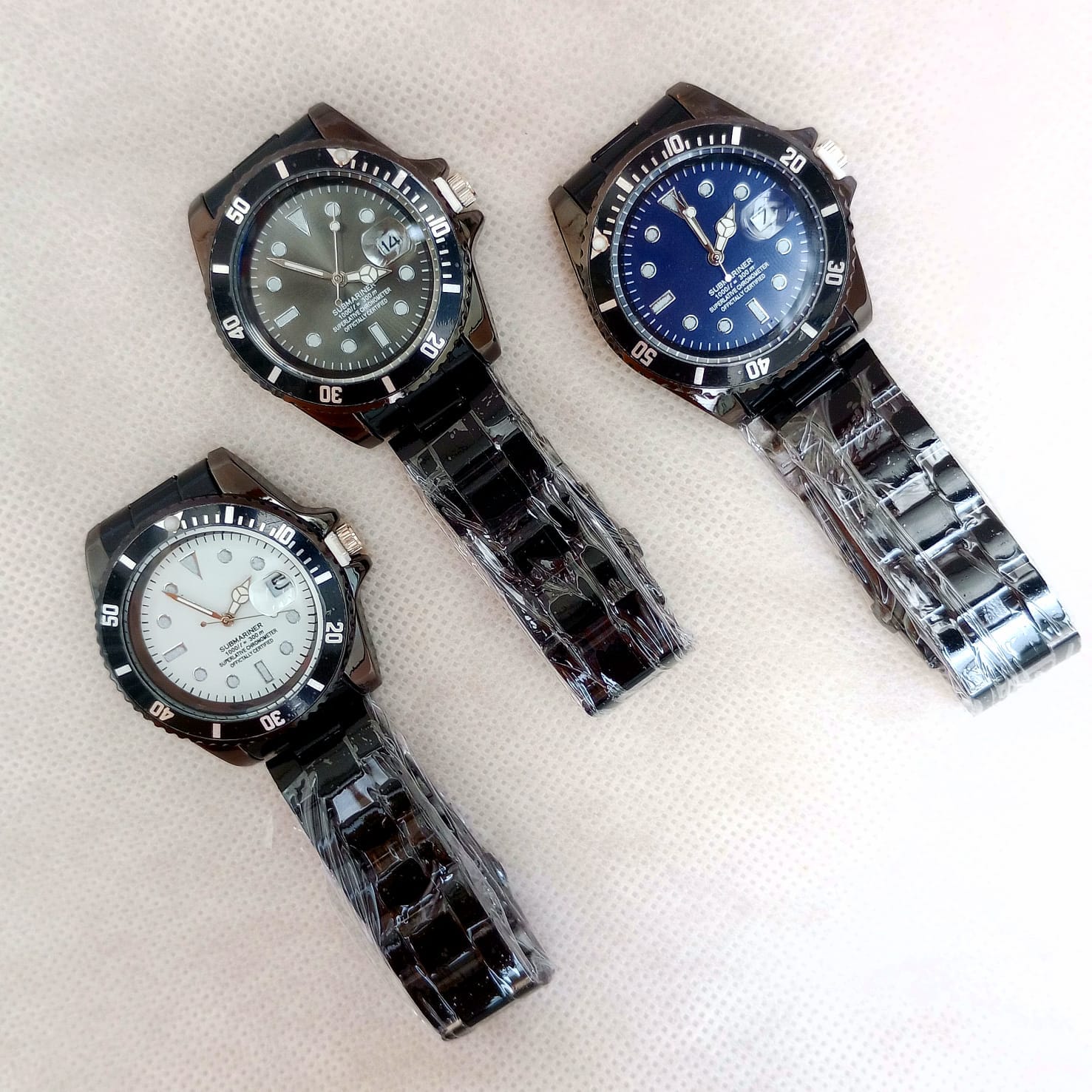 Reloj Submarinista Negro Acero Bisel Rotatorio Calendario - Imagen 3