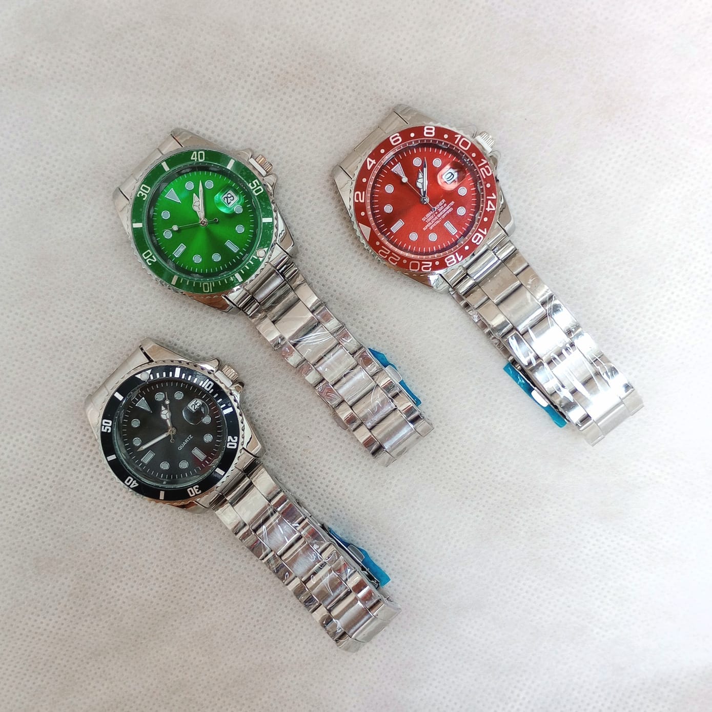 Reloj deportivo acero inoxidable bisel rojo cronógrafo - Imagen 5