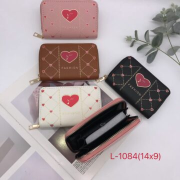 Mini billetera corazón rosa