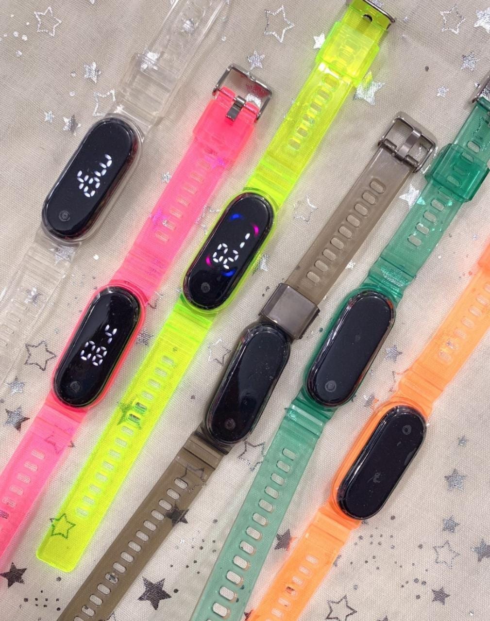 Reloj LED Digital Silicona Colores Fluorescentes