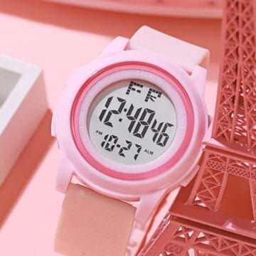 Alternative view of Reloj Digital Deportivo Rosa Resistente al Agua