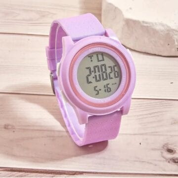 Reloj Digital Deportivo Rosa Resistente al Agua
