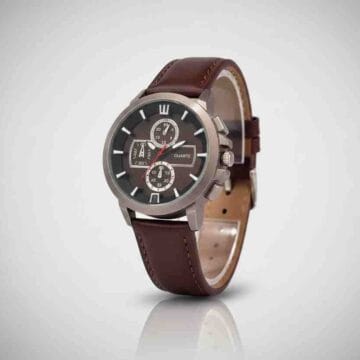 Reloj Cronógrafo Cuarzo Correa Cuero Marrón