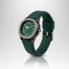 Reloj Analógico Cuadrado Correa Verde Deportivo