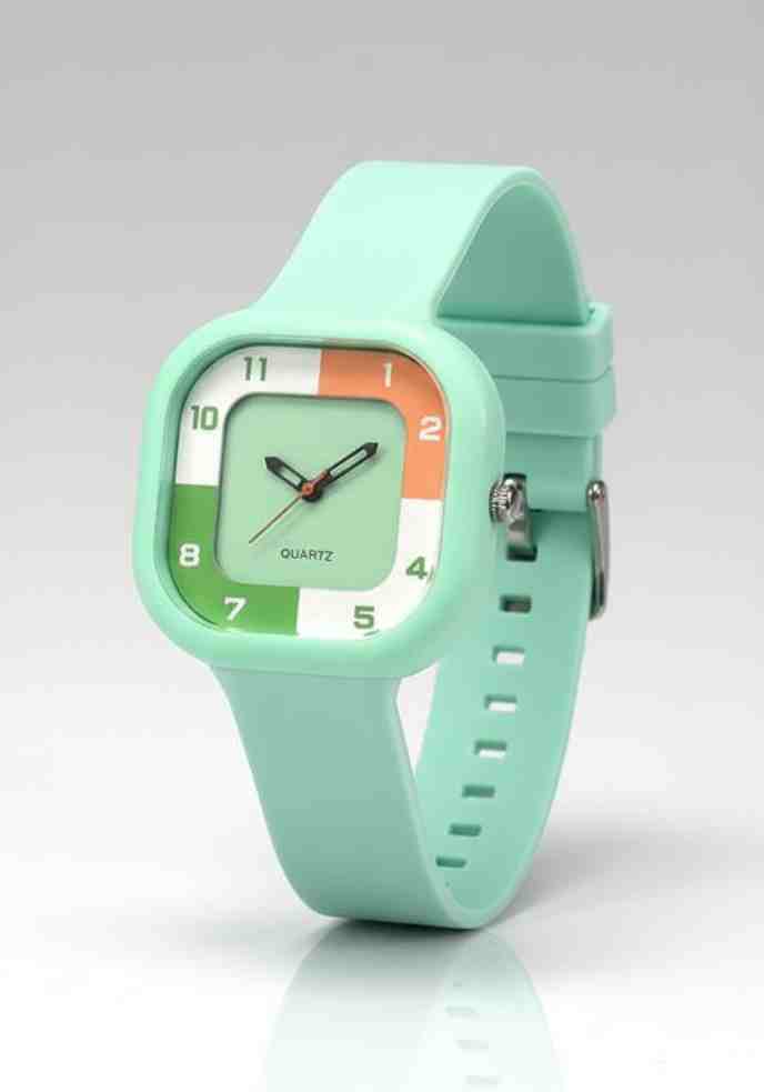 Reloj digital cuadrado silicona menta colores