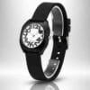 Reloj de Pulsera Cuadrado Negro Números Grandes