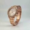Reloj Cronógrafo Rosado con Cristales y Esfera Brillante