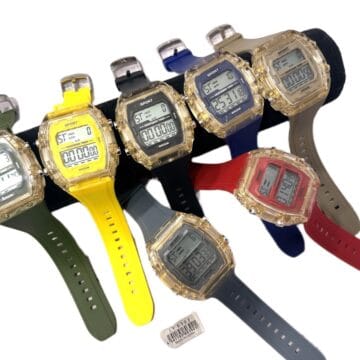 Reloj Digital Deportivo Cuadrado Transparente Resistente