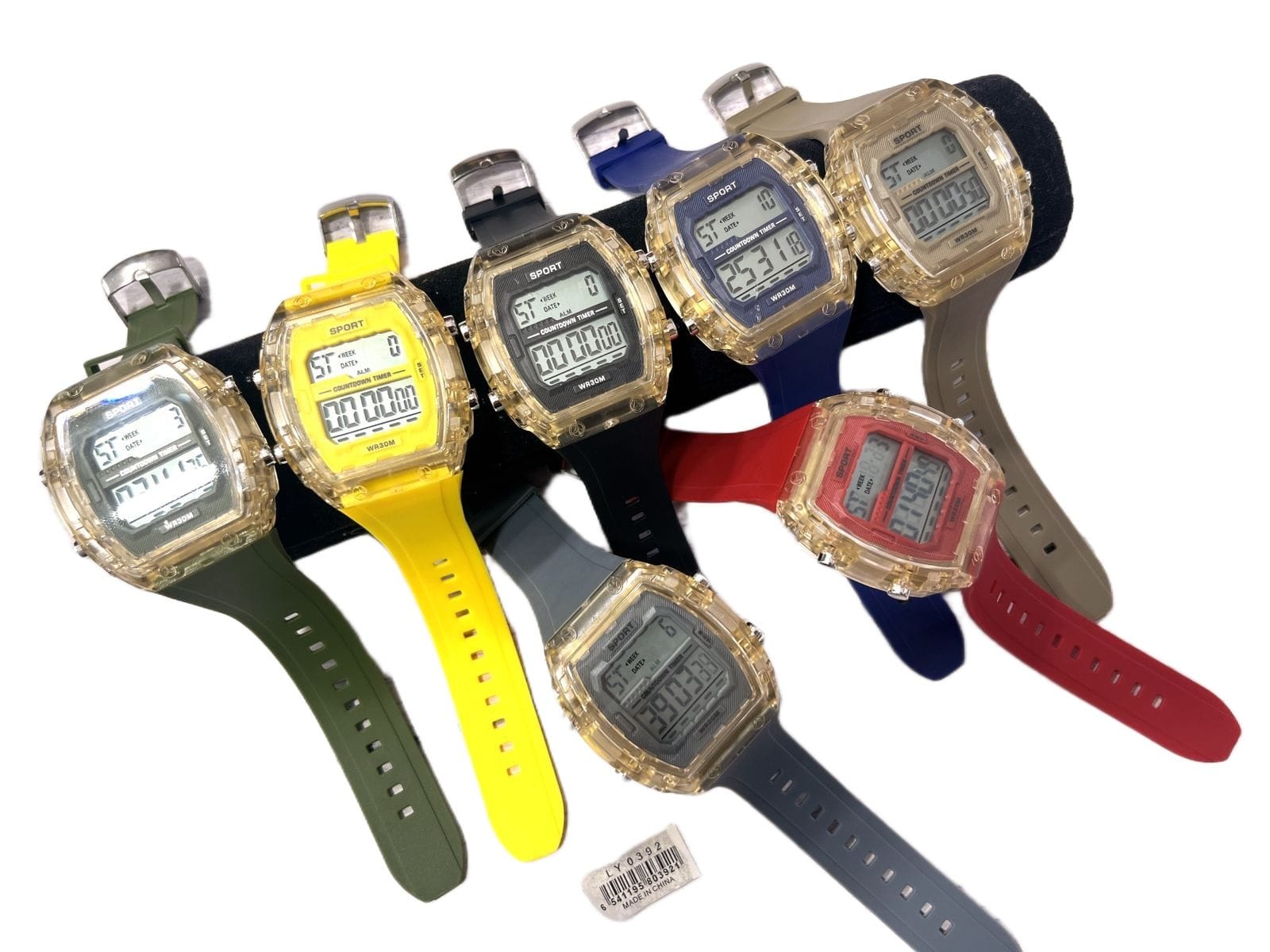 Reloj Digital Deportivo Cuadrado Transparente Resistente