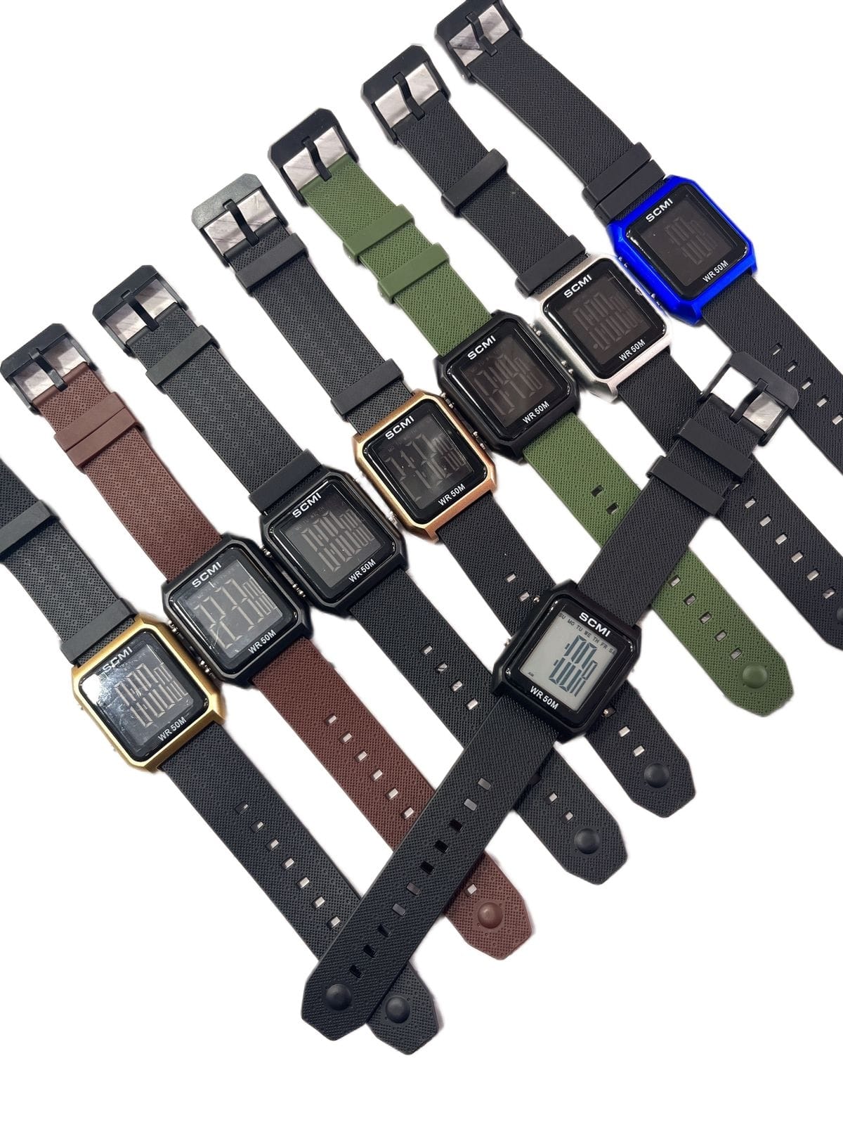 Reloj Digital Cuadrado con Correa de Tela Ajustable