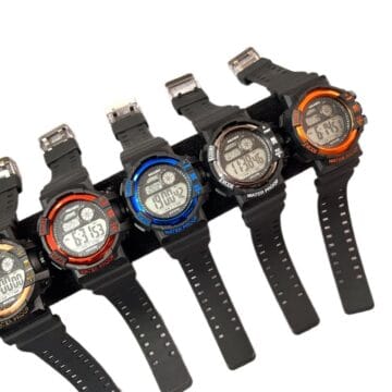 Reloj Digital Deportivo Resistente al Agua Negro