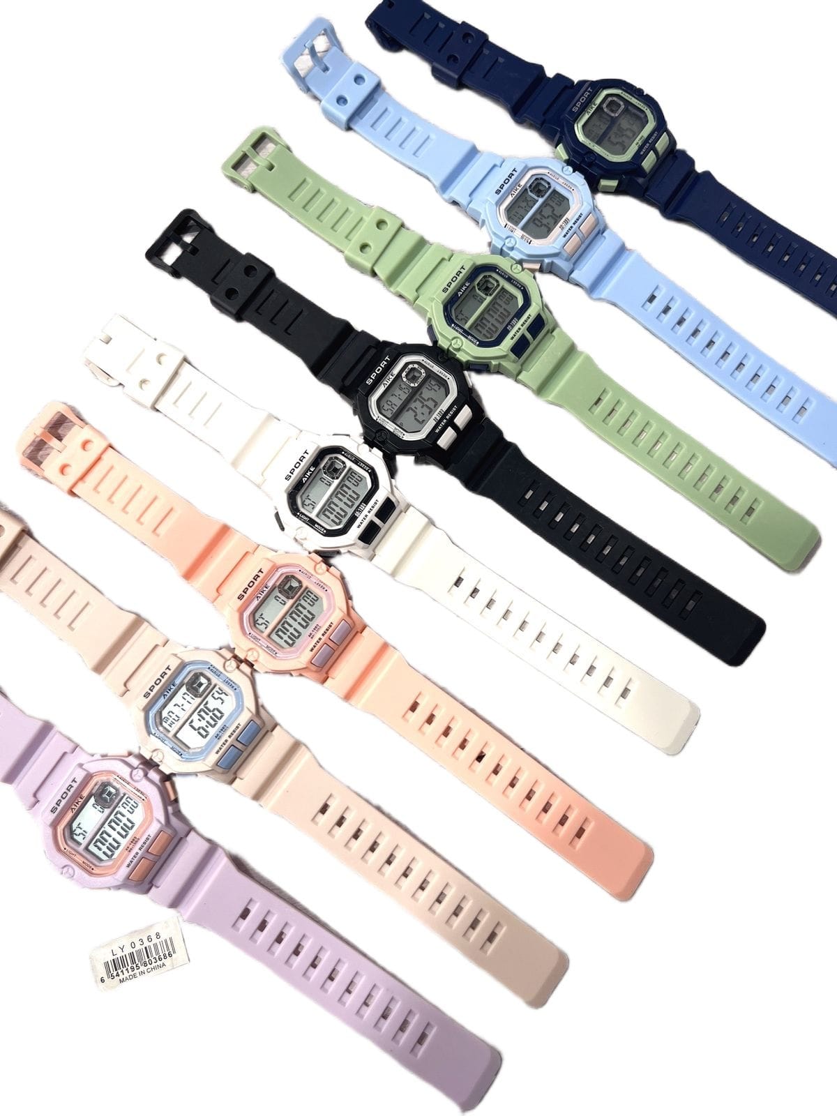 Reloj Digital Cuadrado Deportivo con Correa de Silicona