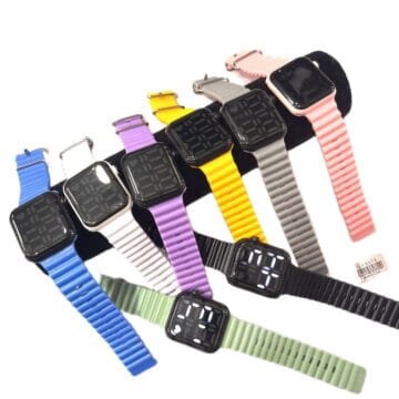 Reloj Digital Cuadrado Correa Intercambiable Colores