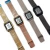 Reloj Digital Cuadrado con Malla Metálica Ajustable