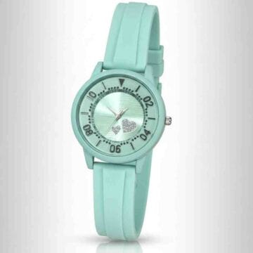 Reloj Analógico Menta con Correa de Silicona