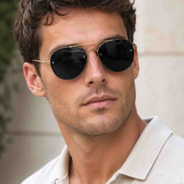 Anteojos de sol aviador unisex metalizados