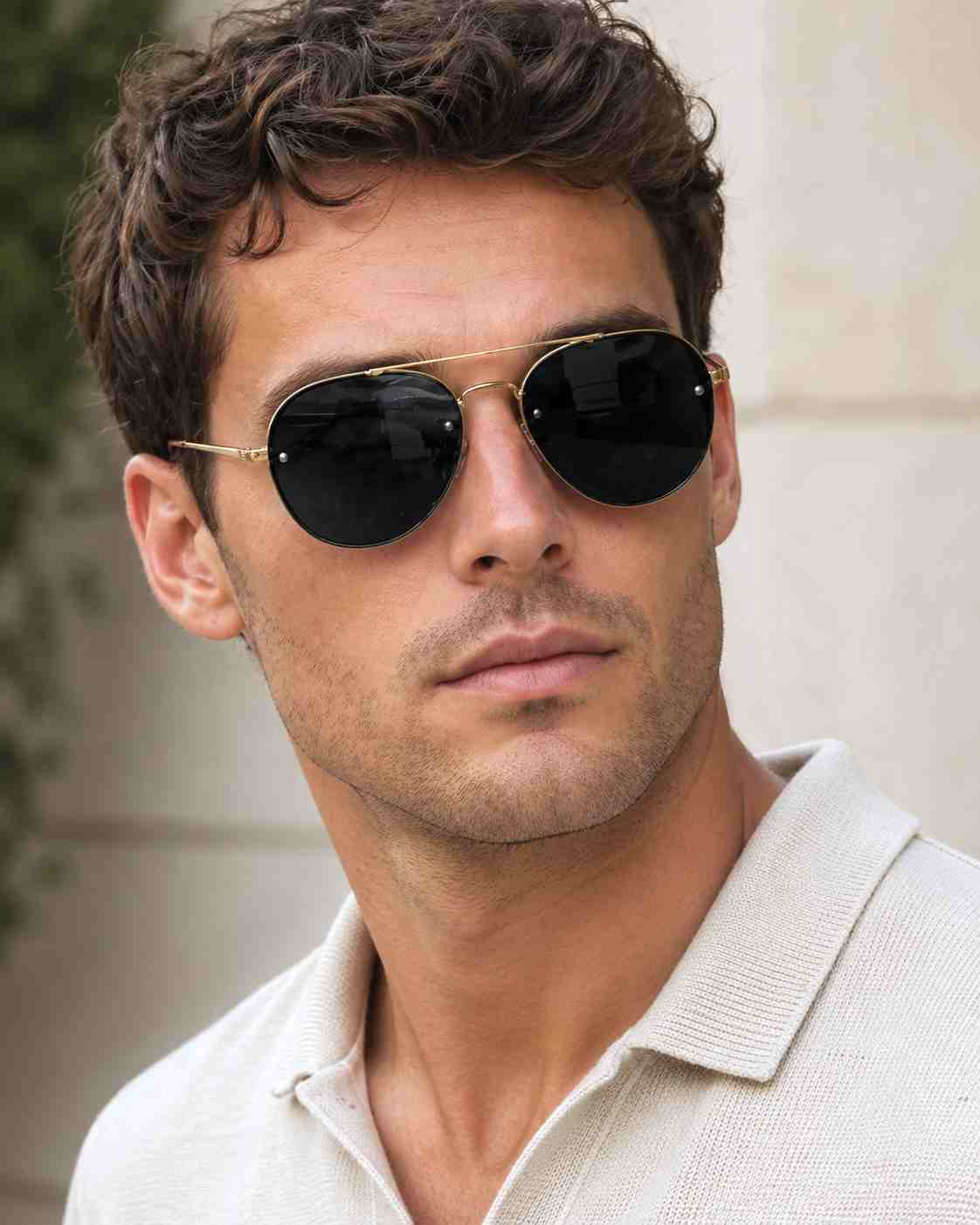 Anteojos de sol aviador unisex metalizados