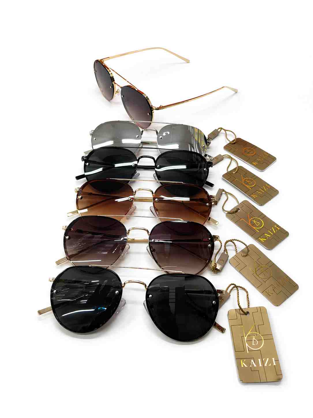 Anteojos de sol aviador unisex metalizados - Imagen 2
