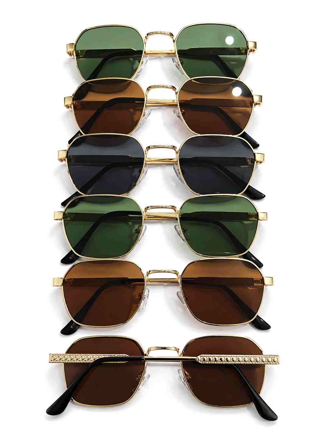 Lentes de Sol Estilo Aviador Hexagonal - Imagen 2