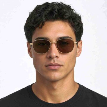 Lentes de Sol Estilo Aviador Hexagonal
