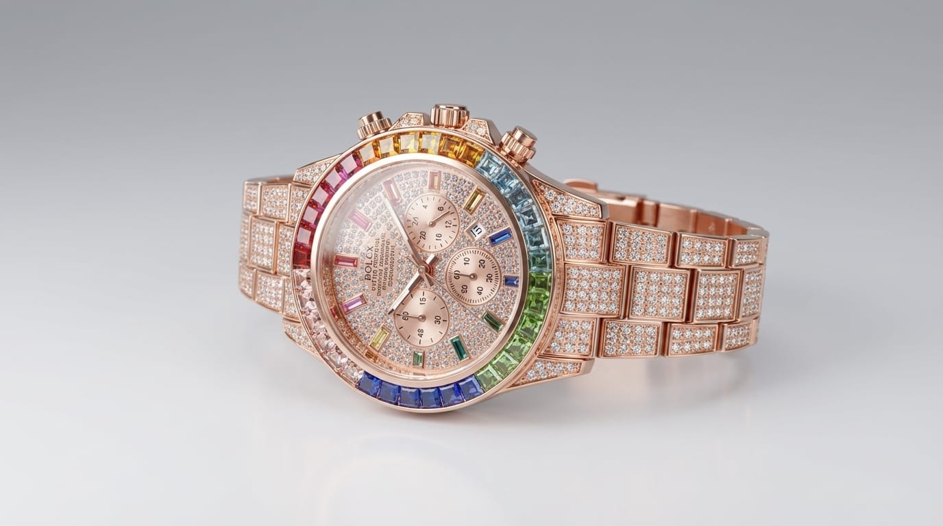 Reloj De Cuarzo con strass y bisel multicolor - Imagen 3