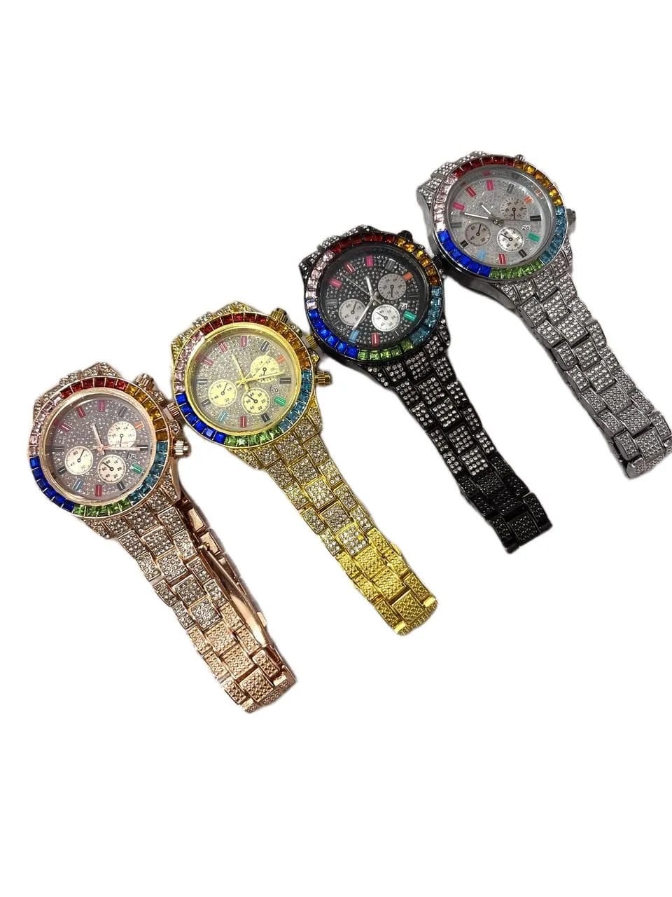 Reloj De Cuarzo con strass y bisel multicolor - Imagen 4