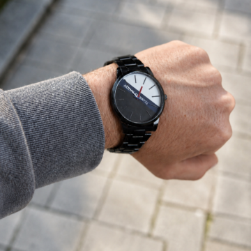 reloj con pulsera de eslabones