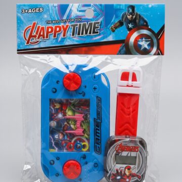 Set infantil con reloj digital y juego de agua azul