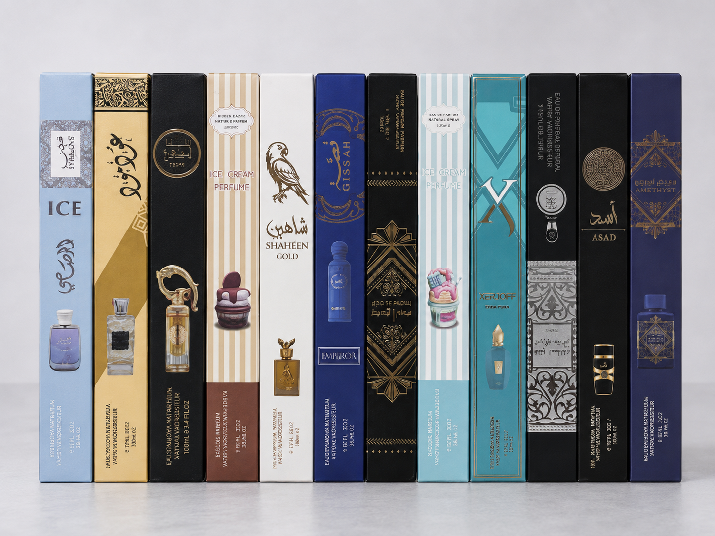 Pack surtido de perfumes árabes por mayor x 24 unidades