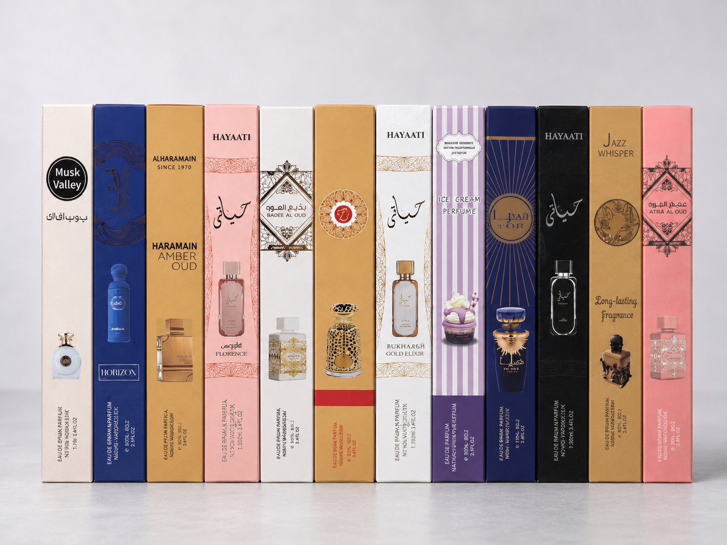 Pack surtido de perfumes árabes por mayor x 12 unidades
