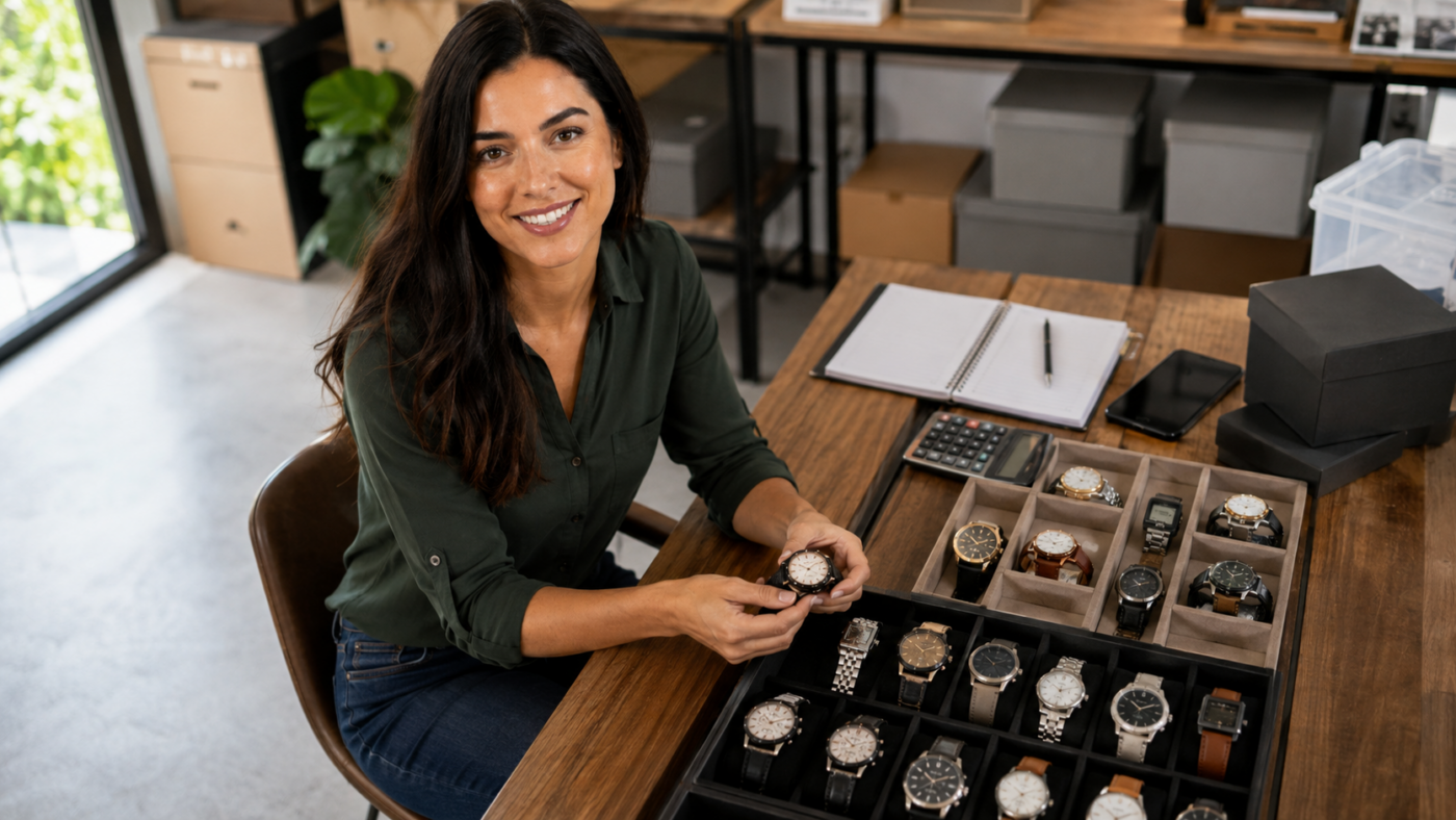 Relojes para revender organizados para una compra mayorista